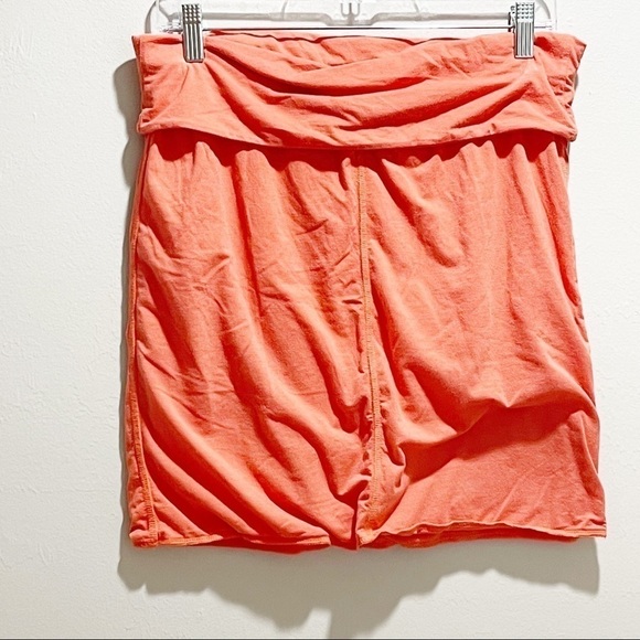 ATHLETA Women’s Orange MIX & MINGLE Foldover Waist Skirt CORAL SUNSET - Picture 2 of 7